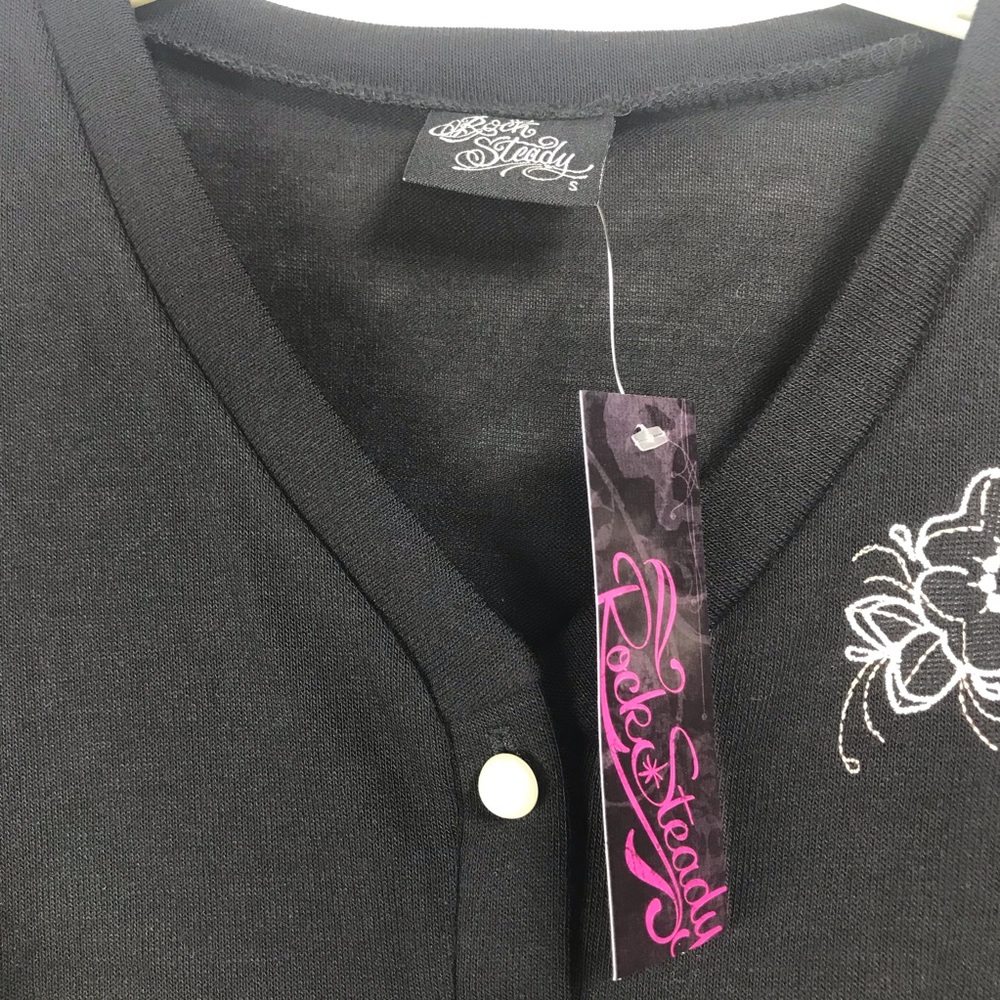 RockSteady Black Audrey Cardigan NWT Rockabilly - Picture 3 of 6